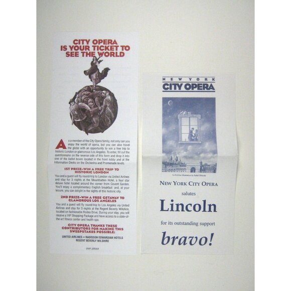 New City Opera Stagebill 1997 Lincoln Center Turandot Puccini Manahan Rowland - Picture 3 of 10